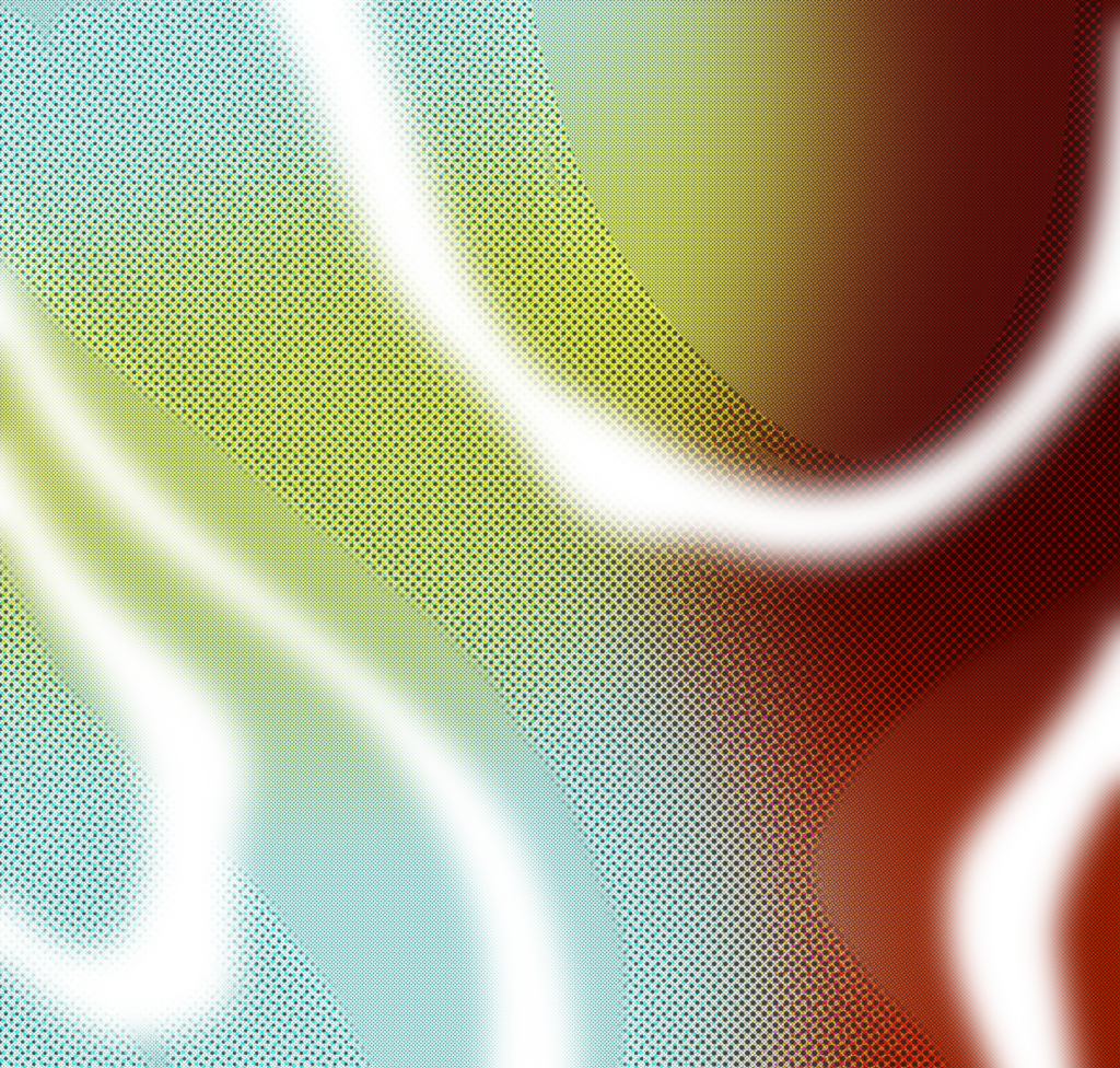 Blue, green and red gradient with white lines.