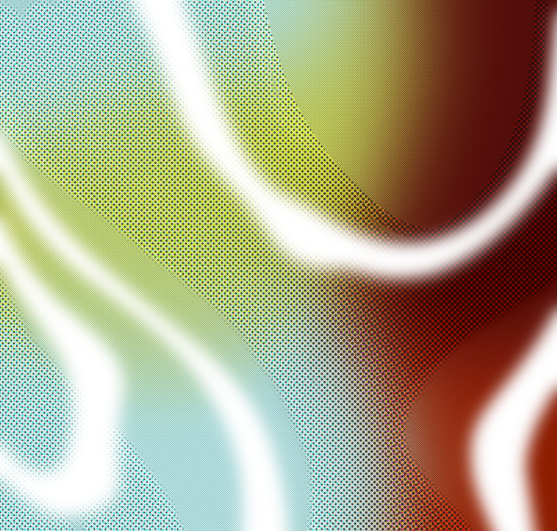 Blue, green and red gradient with white lines.